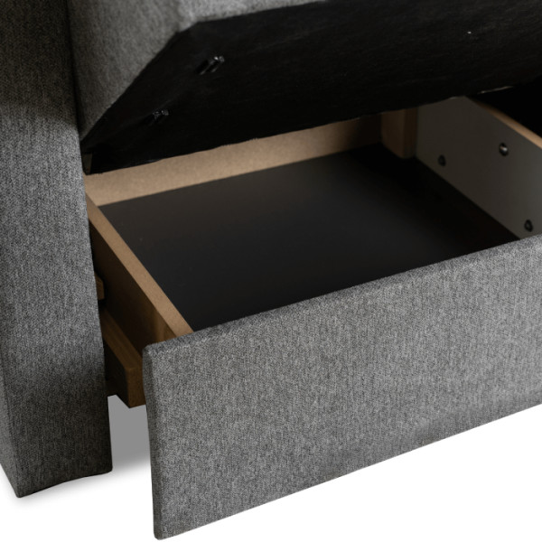 Fotel Rozkładany Wypoczynkowy Jednoosobowy Kanapa Do Spania Szary MILAN 1