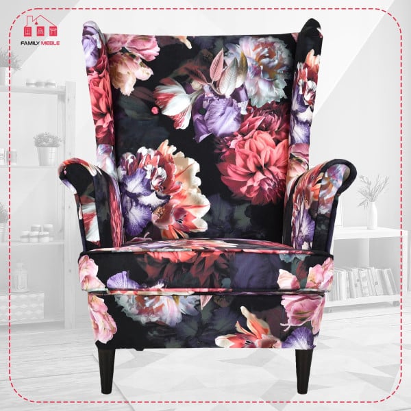 Fotel uszak skandynawski Ari Print Family Meble