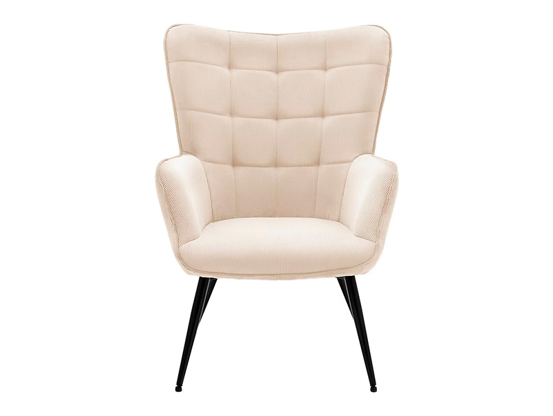 Fotel uszak Gunvor z przeszyciami  szary