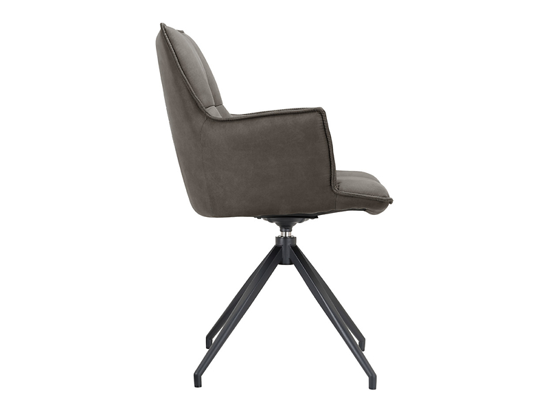 Krzesło tapicerowane Osaka obrotowe ekoskóra taupe