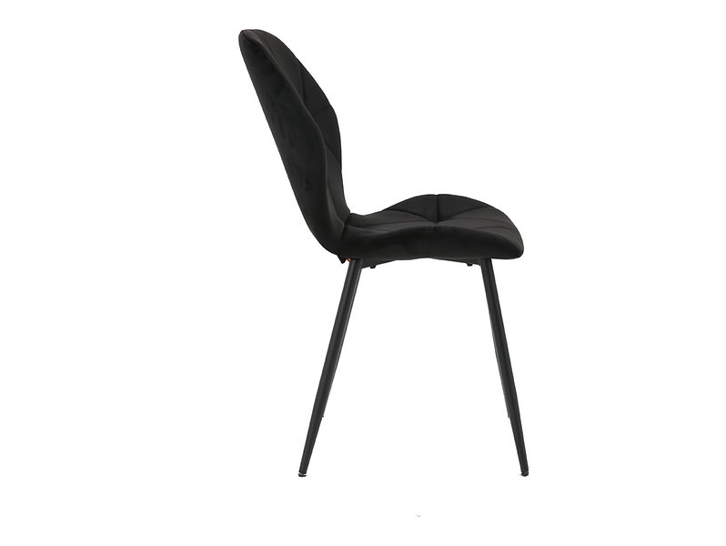 Krzesło tapicerowane Aczma welurowe zielone