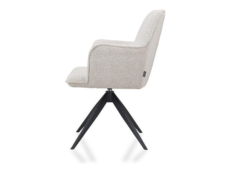 Krzesło tapicerowane Tokio obrotowe boucle zielone