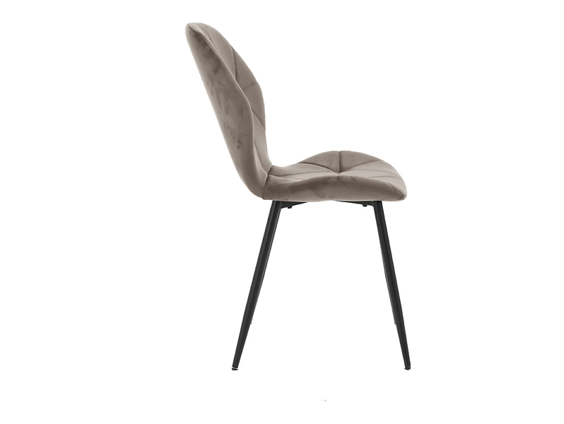 Krzesło tapicerowane Aczma welurowe zielone