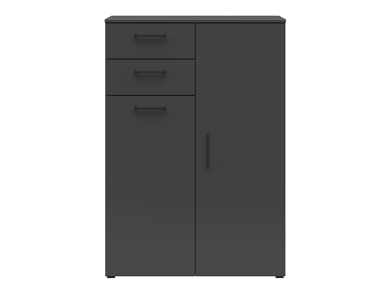 Komoda MultiDo 80 cm z 2 drzwiami i 2 szufladami grafitowa