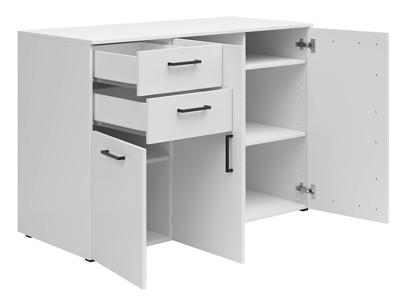 Komoda MultiDo 120 cm z 3 drzwiami i 2 szufladami grafitowa