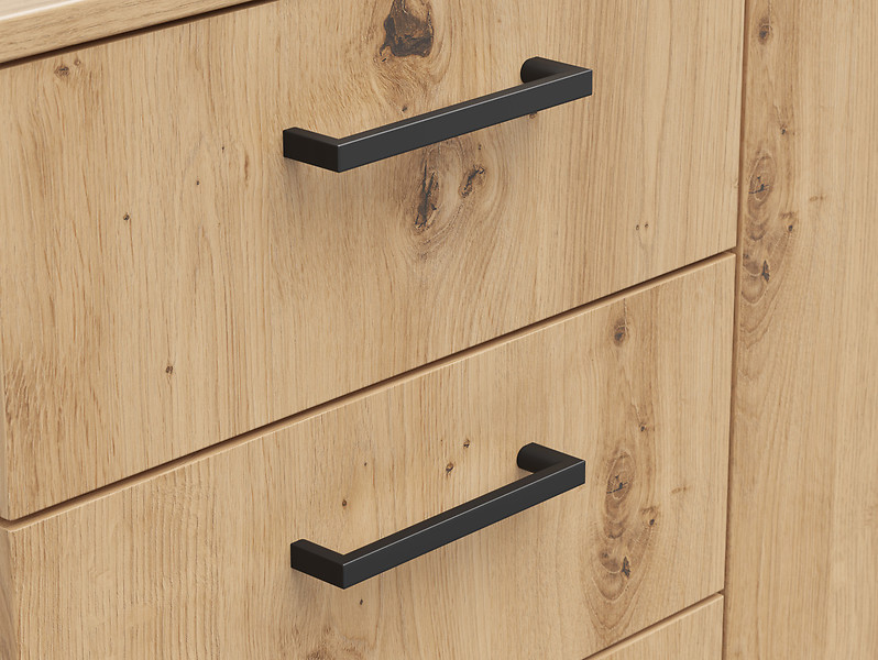 Komoda MultiDo 120 cm z 3 drzwiami i 2 szufladami grafitowa