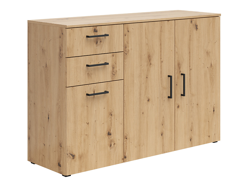 Komoda MultiDo 120 cm z 3 drzwiami i 2 szufladami grafitowa