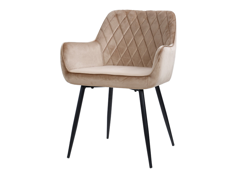 Krzesło tapicerowane Nicolas z aksamitu szare