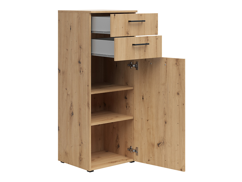 Komoda MultiDo 45 cm z drzwiami i 2 szufladami grafitowa