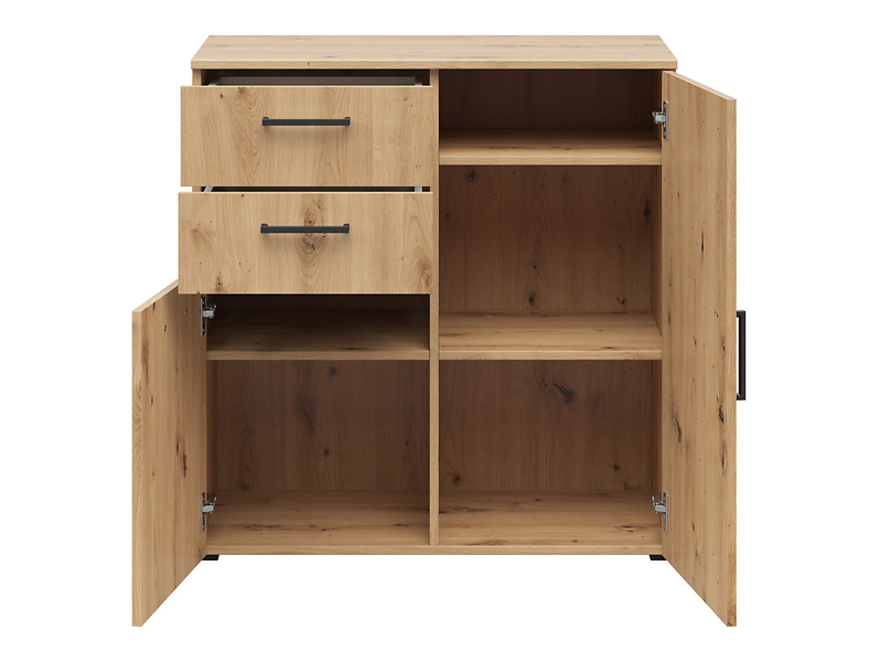 Komoda MultiDo 80 cm z 2 drzwiami i szufladami grafitowa