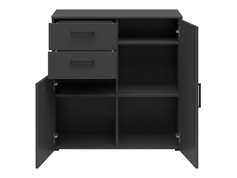 Komoda MultiDo 80 cm z 2 drzwiami i szufladami grafitowa