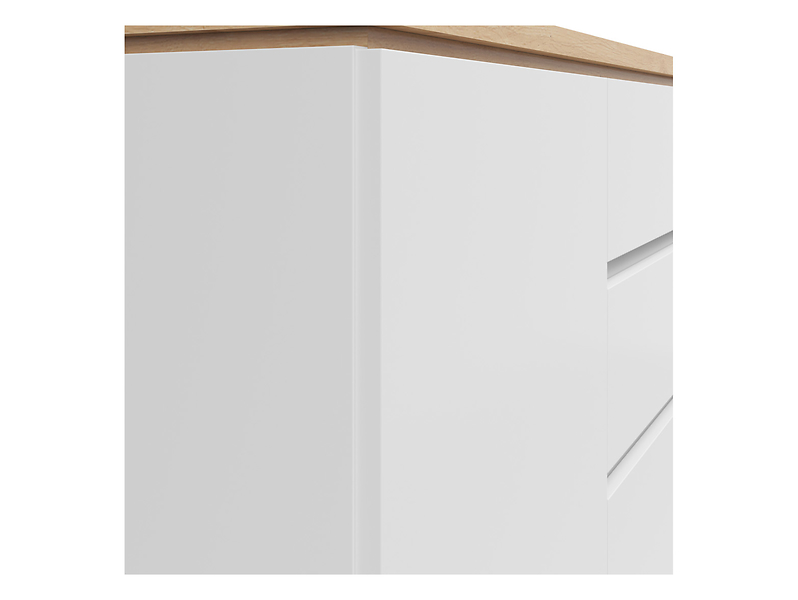 Komoda Yamael 139 cm z 3 drzwiami i 2 szufladami grafitowa