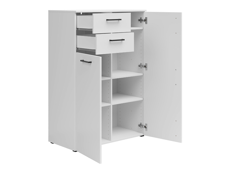 Komoda MultiDo 80 cm z 2 drzwiami i 2 szufladami grafitowa