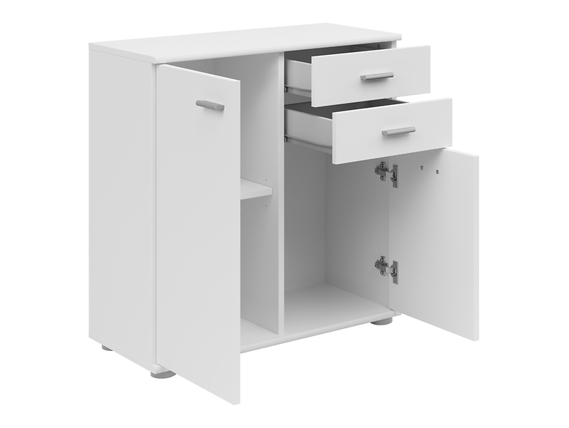 Komoda Noeda 71 cm z 2 drzwiami i 2 szufladami grafit