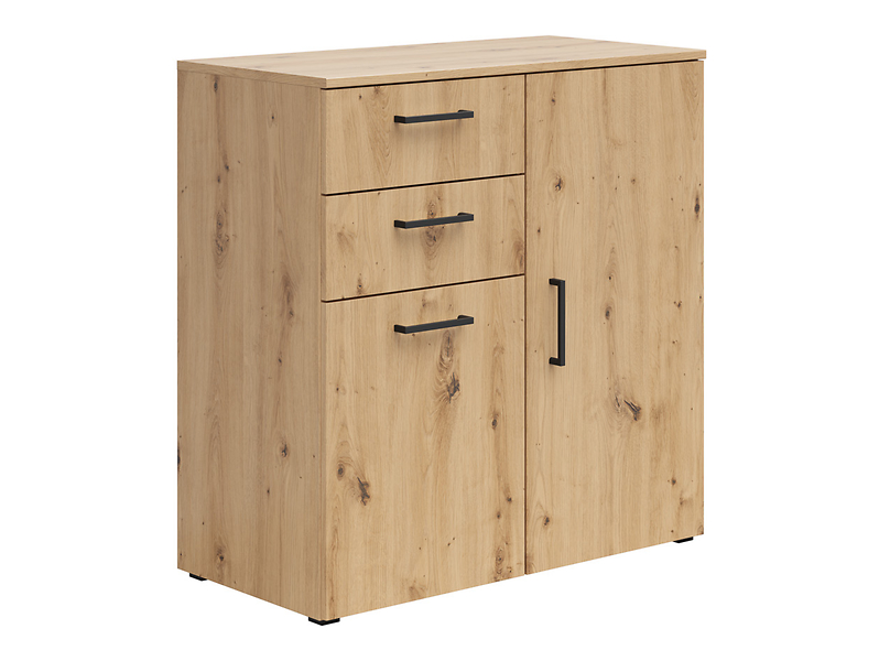 Komoda MultiDo 80 cm z 2 drzwiami i szufladami grafitowa