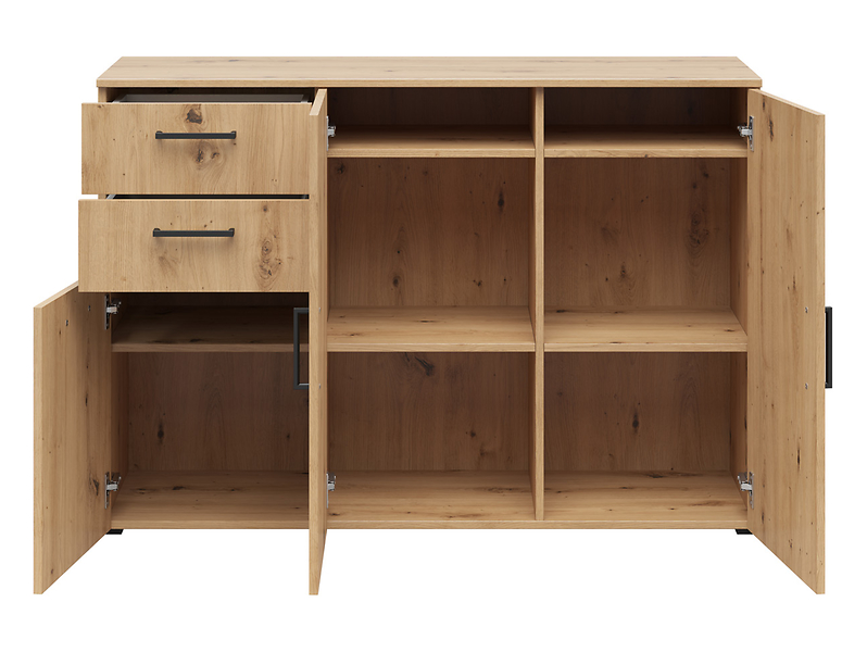 Komoda MultiDo 120 cm z 3 drzwiami i 2 szufladami grafitowa