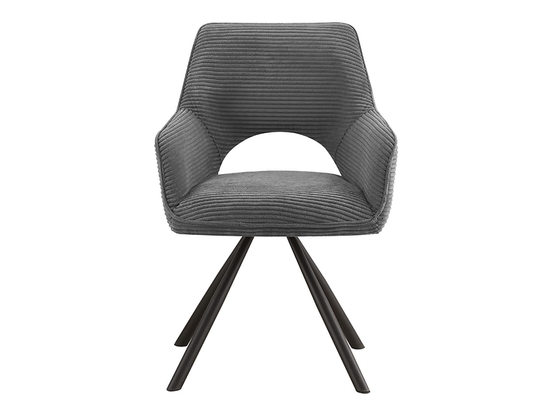 Krzesło tapicerowane Jason obrotowe sztruksowe szare