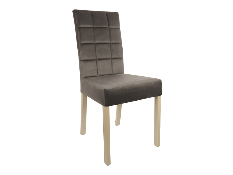 Krzesło tapicerowane Linfen welurowe brązowe