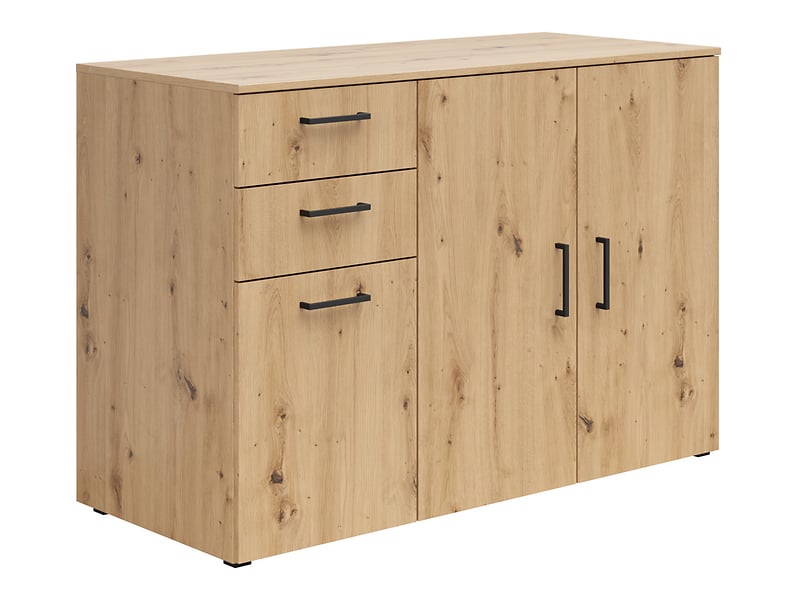 Komoda MultiDo 120 cm z 3 drzwiami i 2 szufladami grafitowa