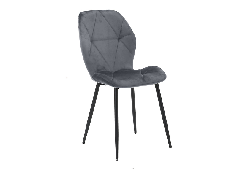 Krzesło tapicerowane Aczma welurowe zielone