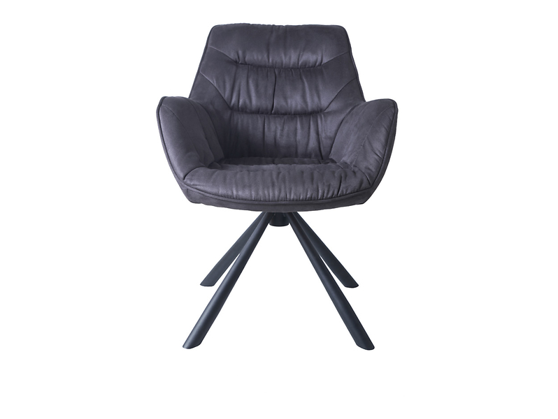 Krzesło tapicerowane Rebell obrotowe szare