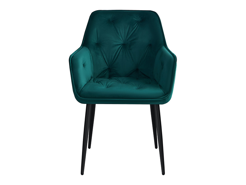 Krzesło tapicerowane Czacza welurowe zielone