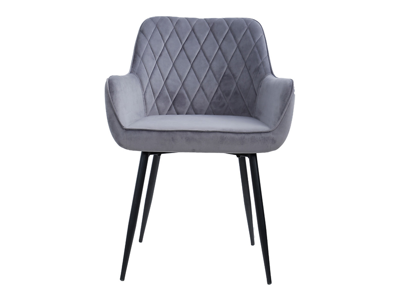Krzesło tapicerowane Nicolas z aksamitu szare