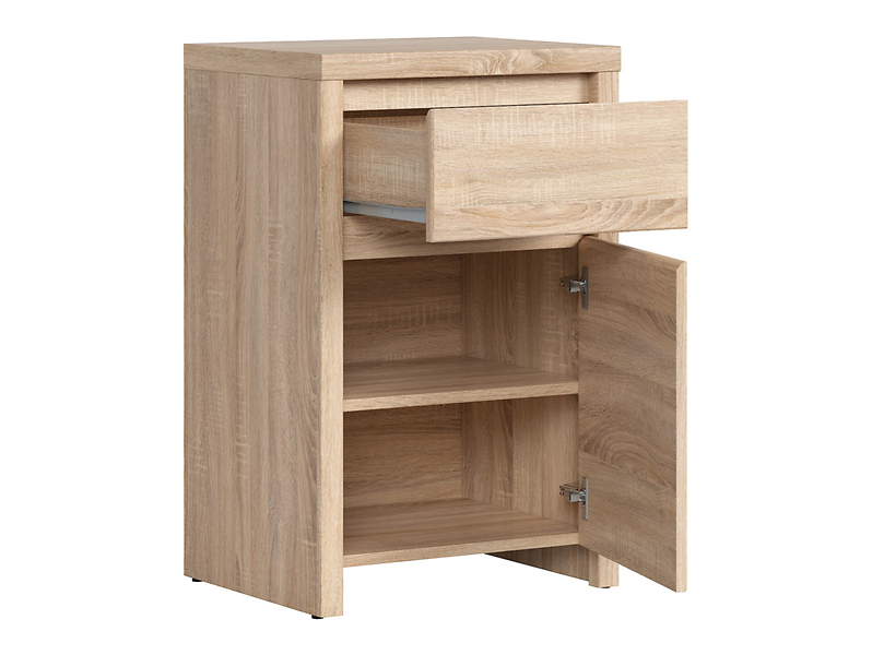 Komoda Kaspian 49 cm z drzwiami i szufladą dąb sonoma