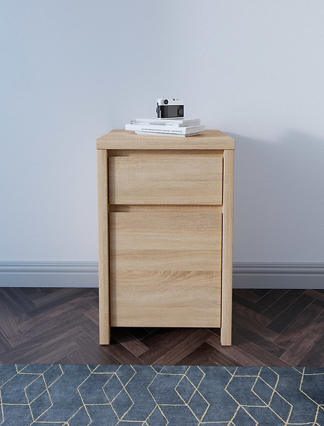 Komoda Kaspian 49 cm z drzwiami i szufladą dąb sonoma