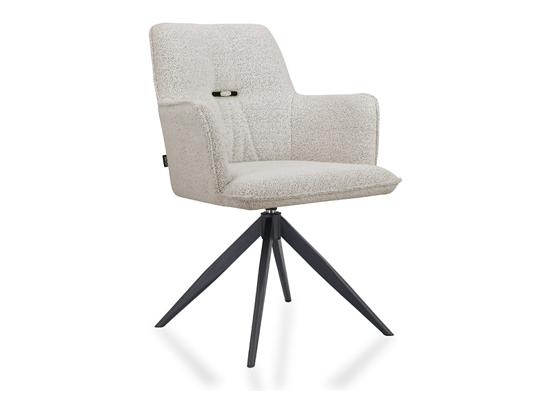 Krzesło tapicerowane Tokio obrotowe boucle zielone