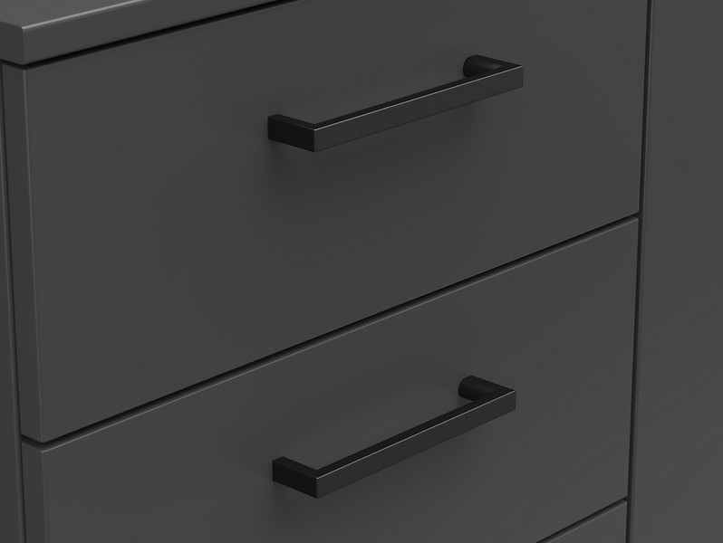 Komoda MultiDo 120 cm z 3 drzwiami i 2 szufladami grafitowa