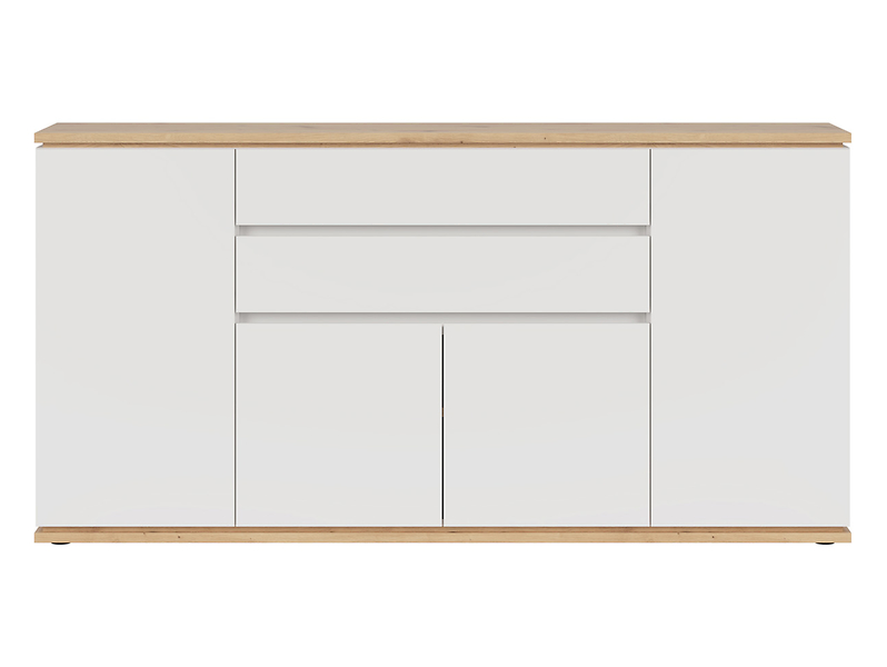 Komoda Yamael 184 cm z 4 drzwiami i 2 szufladami grafitowa