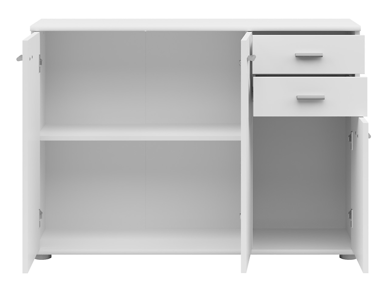 Komoda Noeda 106 cm z 3 drzwiami i 2 szufladami grafit