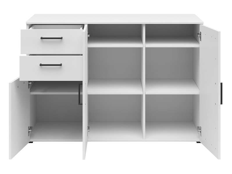 Komoda MultiDo 120 cm z 3 drzwiami i 2 szufladami grafitowa