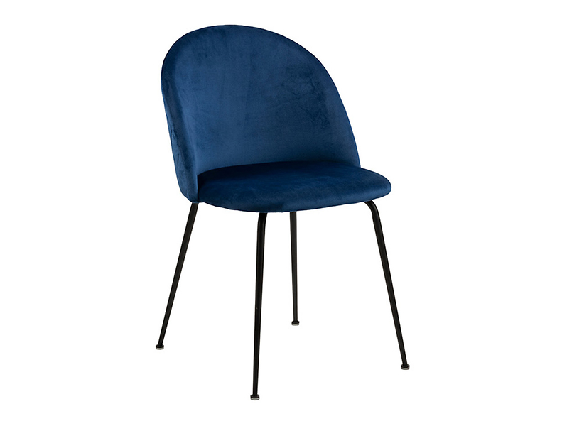 Krzesło tapicerowane Luis welurowe szare