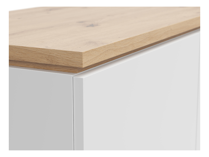 Komoda Yamael 100 cm z 3 drzwiami i szufladami grafit/dąb artisan