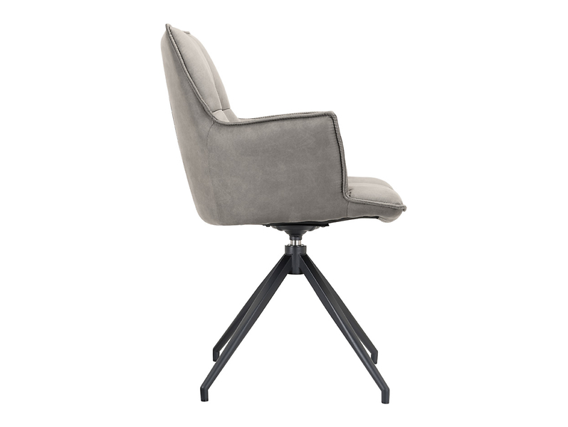 Krzesło tapicerowane Osaka obrotowe ekoskóra taupe