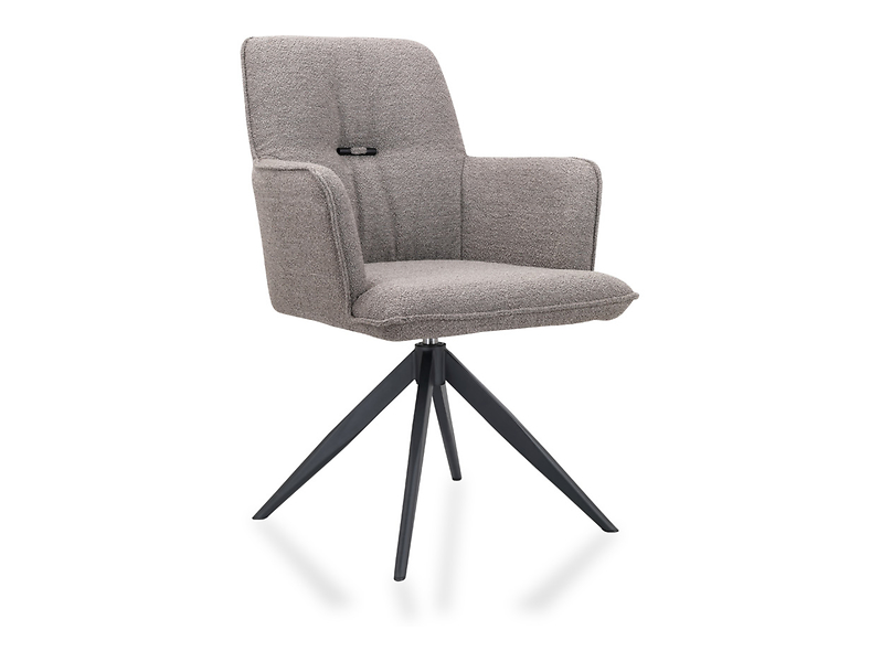 Krzesło tapicerowane Tokio obrotowe boucle zielone