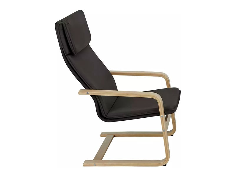 Fotel Manu na giętym stelażu szary