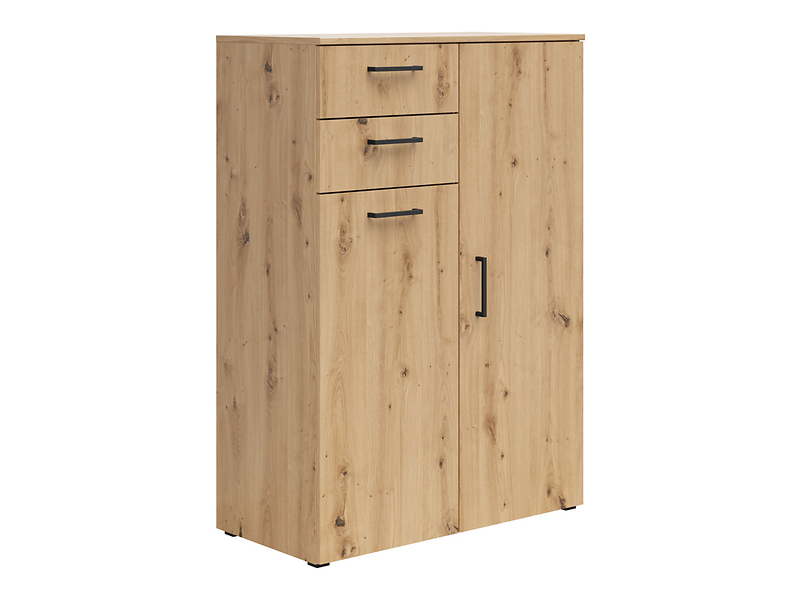 Komoda MultiDo 80 cm z 2 drzwiami i 2 szufladami grafitowa