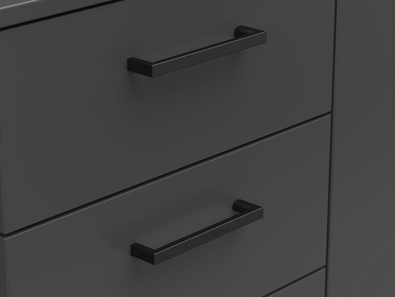 Komoda MultiDo 120 cm z 3 drzwiami i 2 szufladami grafitowa