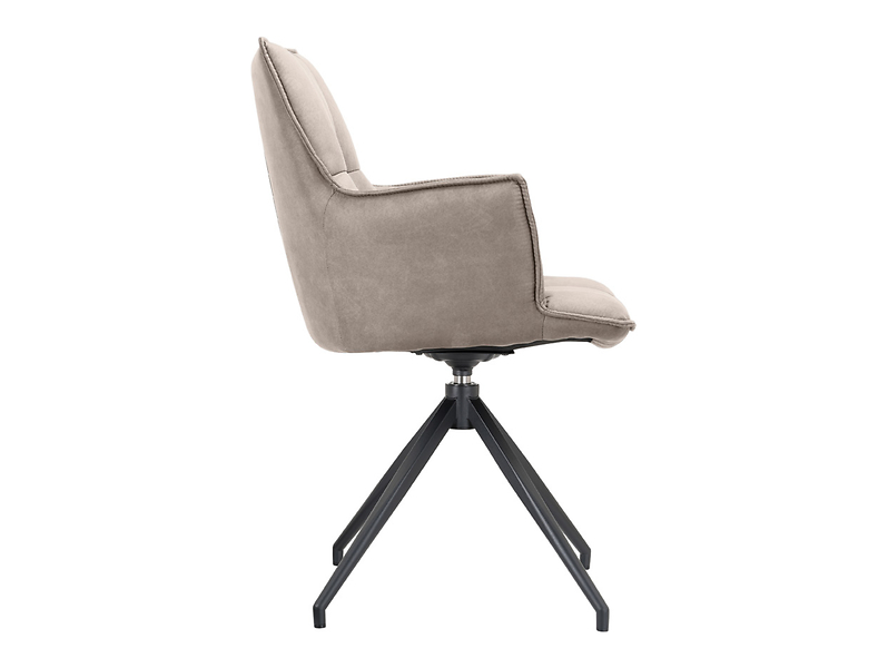 Krzesło tapicerowane Osaka obrotowe ekoskóra taupe