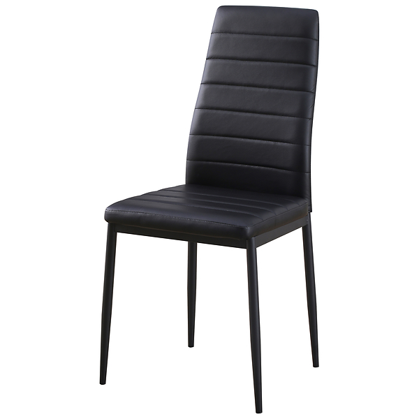 Krzesło tapicerowane Wani ekoskóra czarne