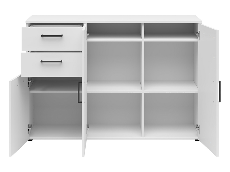 Komoda MultiDo 120 cm z 3 drzwiami i 2 szufladami grafitowa