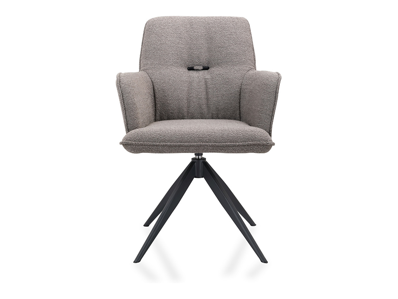 Krzesło tapicerowane Tokio obrotowe boucle zielone