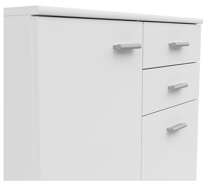 Komoda Noeda 71 cm z 2 drzwiami i 2 szufladami grafit