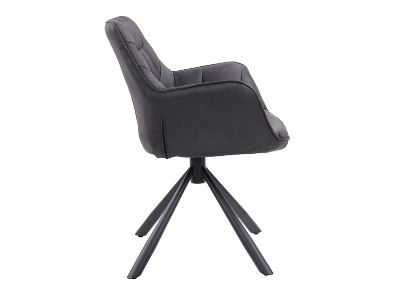 Krzesło tapicerowane Rebell obrotowe szare