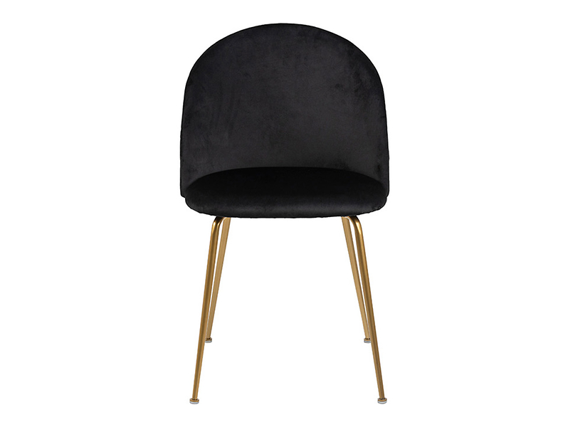 Krzesło tapicerowane Luis welurowe szare