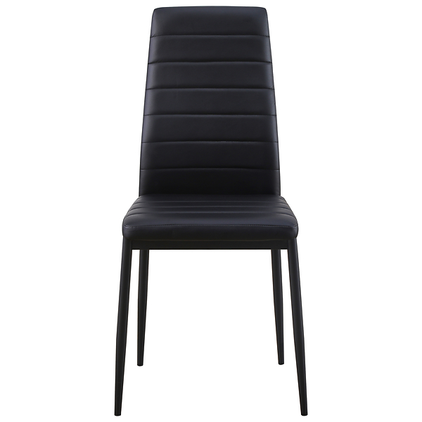 Krzesło tapicerowane Wani ekoskóra czarne