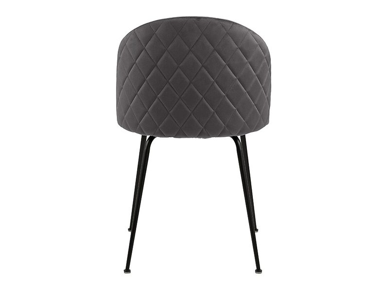 Krzesło tapicerowane Luis welurowe szare